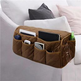 Storage Bags Sofa Armrest Organiser With 14 Pockets Bed Recliner Couch Arm Chair Bedside Caddy For Cell Phone TV Remote Control Magazines