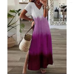 Work Dresses Summer Sleeveless Maxi Women Vintage Flowers Printed Bohemian Long Dress Robe Female Elegant V-neck Beach Sundress