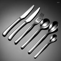 Dinnerware Sets Thicken Cutlery Golden Fork Spoon Knife Silverware Stainless Steel Tableware Home Kitchen Western Wedding Supplies