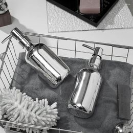 Liquid Soap Dispenser 500/300ml Silver Plating Sanitizer Bottle Refillable For Bathroom Kitchen Accessories Shampoo Shower Gel