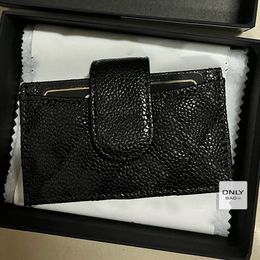 Designer wallet women clutch wallets caviar genuine leather business credit card lady ladies classical purse with box card 7A