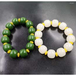 Strand Outer Mongolia Material Imitation Jasper Old Shape Beads Bracelet Men And Women