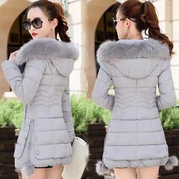 Women's Trench Coats Women In Cotton Coat 2023 Mid Length Winter Korean Version Slim Fit Fashion Thickened Warm