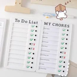 Kdis Daily Planner To Do List Adjustable Cheque Board Plastic Chore Chart Self-discipline Card School Supplies