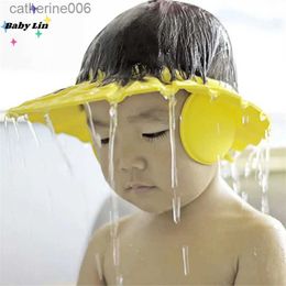 Shower Caps 1pc Safe Shampoo Shower Bathing Bath Protect Soft Cap Hat for Baby Wash Hair Shield Bebes Children Bathing Shower Cap Hat KidsL231110