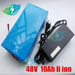 48v lithium ion battery 48v 10Ah 1000w Lithium ion Battery Pack For 54.6v E-bike Electric bicycle Scooter with BMS+charger