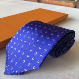 Men's Letter Tie Silk Necktie black blue Jacquard Party Wedding Business Woven Fashion Design with box G9911