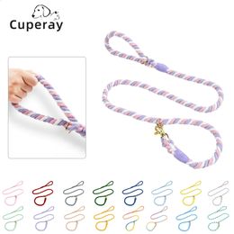 Dog Collars Leashes P-type Leash Dog Leashes 1.5m/1.8m Strong Heavy Duty Adjustable Cotton Rope Dog Leash Collar Braided for Small Medium Large Dogs 231110