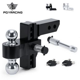 2'' receiver 6'' Drop/Rise Adjustable Trailer Tow Hitch Dual Ball W/Lock 10000lb PQY-WTH13