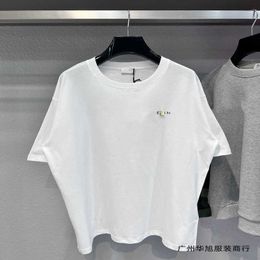 Designer new women t shirt Shirt Correct version of high-quality family chest printed with English L letters metal label for men