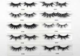 9 styles E80E89 wispy lashes 3d mink eyelashes Handmade mink lashes cruelty Lightweight False Eyelashes 25mm Dramatic Lashes2660294