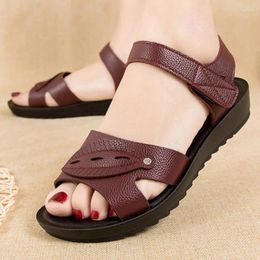 Sandals Female Non-slip Summer Solid Color Soft Bottom Slippers Korean Style Round Toe Casual Beach Shoes Zapatos Para Muje