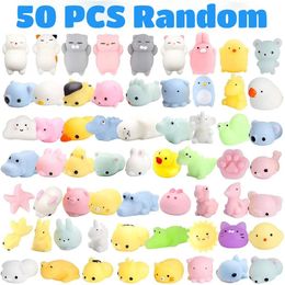 Other Toys Other Festive Party Supplies 50 5PCS Kawaii Squishies Mochi Anima Squishy Toys For Kids Antistress Ball Squeeze Favors Stress Relief Birthday 230408
