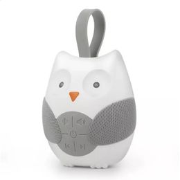 Electric RC Animals Portable Owl White Noise Machine Baby Soother with 10 Light Music 2 Sounds Silicone Strap for Infants Toddlers 231109