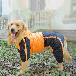 Dog Apparel Large Dog Raincoat Big Dog Clothes Waterproof Coat Jacket Jumpsuit Samoyed Husky Labrador Golden Retriever Clothing Pet Costumes 231110