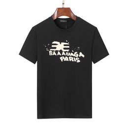 2023 Diseñadores Camiseta Verano Europa París Polos Estrellas americanas Moda Camisetas para hombre Estrella Satén Algodón Camiseta casual Mujer hombre Camisetas Negro Blanco S-3XL Camiseta 02