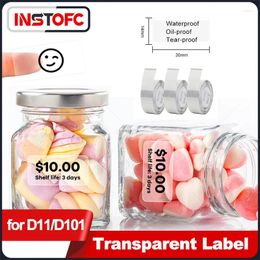 Original Transparent Label Sticky Sticker 12 40mm160pcs/roll Colorful Paper Tape Cable For D110 D101 D11 Thermal Printer