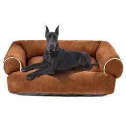 kennels pens Suede Dog Sofa Beds Comfortable Dogs House for Small Medium Large Dog Sleep Mat Antislip Puppy Beds Winter Dog Kennel 231109