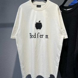 Designer women's clothing 20% off Shirt Distinguish correct version of the market Apple Embroidery Sleeve T-shirt OS Loose Unisex Top