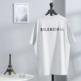 Designer summer women t shirt High Edition Family Spring/Summer Classic Front Back English Letter Gel Print Solid Sleeve T-Shirt