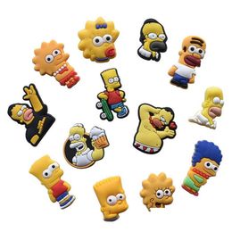 Cartoon Accessories Charms Wholesale Cartoon Shoe Accessories Pvc Decoration Buckle Soft Rubber Clog Fast Ship Drop Delivery Baby, Kid Dhwfc