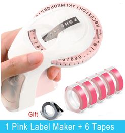 9mm PVC Label Tapes With Manual 3D DIY Embossing Maker Compatible For Dymo 12965 Portable Typewriter Organizer Xpress