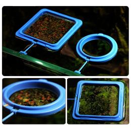 Feeding Ring Aquarium Fish Tank Station Floating Food Tary Feeder Square Circle Feed Clean Filter Water yq01091 ZZ