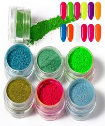 Candy Colour Powder Manicure Nail Art Glitter Bright Powders Fluorescent Scintillator Nails Manicure9240946