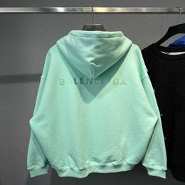 Womens Designer t shirt Shirt High Edition Autumn Winter Embroidered Mint Green Hooded Hoodie