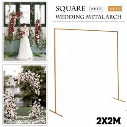 Party Decoration 2M X Wedding Background Frame Wrought Iron Decorative Flower Stand Custom Square Arch Shelf Decor