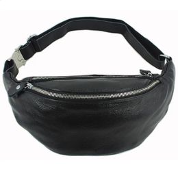 Waist Bags Fashion Genuine Leather waist bag for men fanny pack Leather belt bag waist pack bum bag money belt waist pouch molle pochete 231109