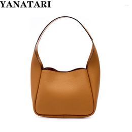 Evening Bags YANATARI Premium Leather Cowhide Women's Bag Shoulder Handbag Trend Large Capacity Versatile Underarm