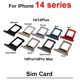 100% Genuine New Dual / Single Sim Tray Sim Card Holder Slot Replacement Parts For iPhone 14 / 14 PLUS 14 Pro Max