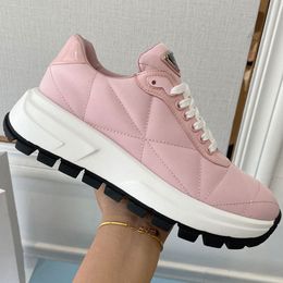 Platform Fashion Summer Little White Shoes for Women Casual sports Leather Brand Triangle Thick Bottom Sponge Cake Canvas Shoes All-match Increased Sneakers