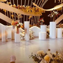 Decorative Flowers 3/4 Pcs Round Pillar Wedding Background Decoration Mall Decor Shopping Home Birthday Party Arrangement