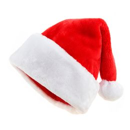 Рождественские шапки Утолщенные плюшевые украшения Санты Удлиненная шапка Санты Рождественские украшения
