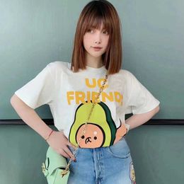 Designer summer women t shirt 2023 Summer T-shirt Cute Cartoon Loose Fit Half Sleeve Shirt Unisex Couple Dress