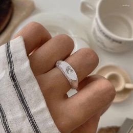 Cluster Rings 925 Sterling Silver Unique Bump Heart Shape Ring For Women Jewellery Finger Open Vintage Allergy Party Birthday Gift