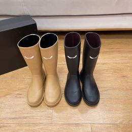 Women Rain Boots Fashion Rain Boots Rubber Boots Winter Waterproof Over Knee Boots Black Red Green Thick Heels Shoes Long Boots Size 35-40