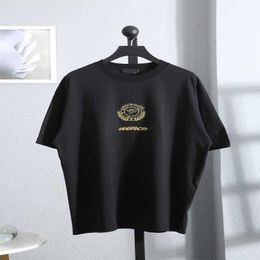 Designer new women t shirt High Edition Angel Embroidery English Letter Sleeve T-Shirt Os Shoulder Loose Fit For Men Women