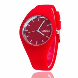 Wristwatches Watches For Women Leisure Sports Candy-colored Fashion Quartz-watch Silicone Strap Ladies Watch Zegarek Damski229a