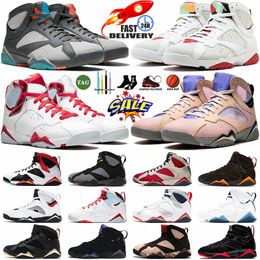 Designer Jumpman 7 men basketball shoes Chambray 7s white Infrared Flint Cardinal Citrus Afrobeats Pantone Bordeaux Patta Hare Sapphire mens Trainers Sneakers