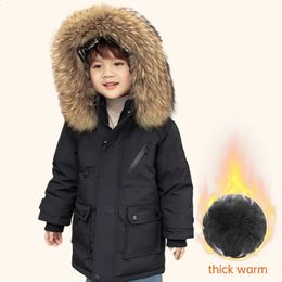 Jackets 2023 Children Down Jacket Boys Winter Thick Warm Hooded Coats Kids Parkas Casual Outwear Snowsuits for Boy 231109