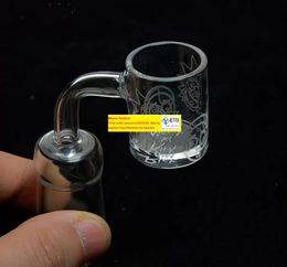 Logo Printing Quartz Banger Smoking Nail Sandblasted Thick Bottom OD: 25mm Other Picture Avialable Dab Oil Rig Water Pipe Glass Bong