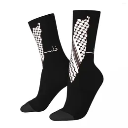 Men's Socks Keffiyeh Palestine Map Hiking 3D Print Boy Girls Mid-calf Sock