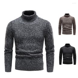 Men's Jackets Men Turtleneck Sweaters And Pullovers 2023 Fashion Knitted Sweater Winter Pullover Homme Wool Casual Solid Clothes