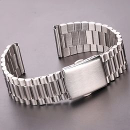 Watch Bands 316L Stainless Steel Watch Band Bracelet Silver Gold Women Watchbands 12mm 14mm 16mm 18mm 20mm Clock Wrist Strap Clasp 231108