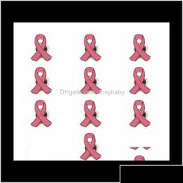 Pins Brooches Pins Jewelry Badge Breast Cancer Awareness Pink Ribbon Lap Brooch 1Cu7K Drop Delivery Dhfms
