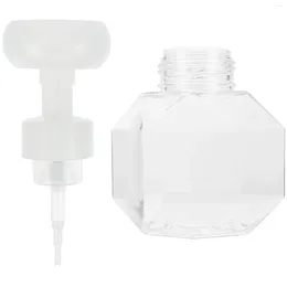 Storage Bottles Facial Cleanser Bottle Flower Sparkling Clear Plastic Container Refillable Foaming For Cosmetics Dispenser