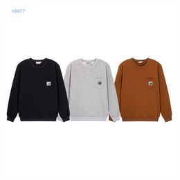 Men's Hoodies Sweatshirts Carha Kahart Classic Small Label Pocket Sweater Solid Color Couple Loose Sport Round Neck Long Sleeve Fashion